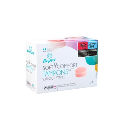 Tampon wewnętrzny Beppy Soft+Comfort, bez sznurka, materiał: pianka poliuretanowa, 2 szt.