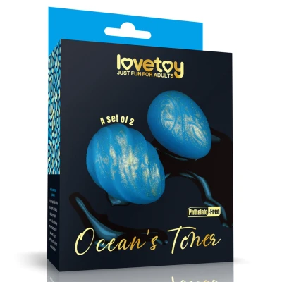Jaja do ćwiczeń mięśni Kegla Ocean's Toner, silikonowe, 2 rozmiary, hipoalergiczne