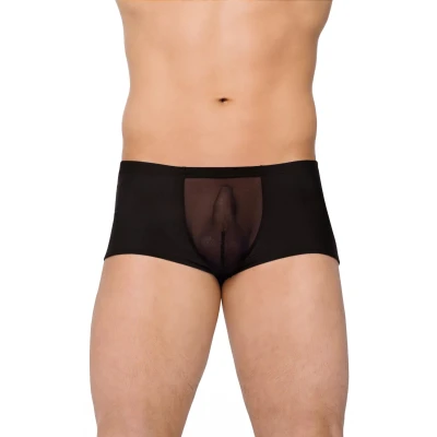 Szorty eleganckie SOFTLINE COLLECTION, elastyczna lycra, zmysłowa siateczka, rozmiar XL