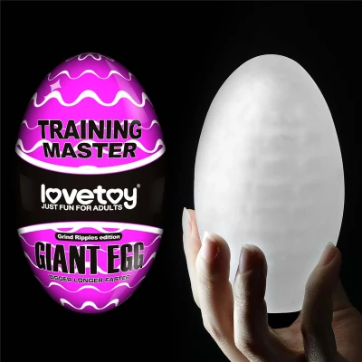 Masturbator męski Giant Egg Ripples - TPE, długość 13 cm, elastyczny rękaw