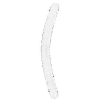 Dildo REALROCK CRYSTAL CLEAR - 45 cm, przezroczysty, bez ftalanów, wodoodporny