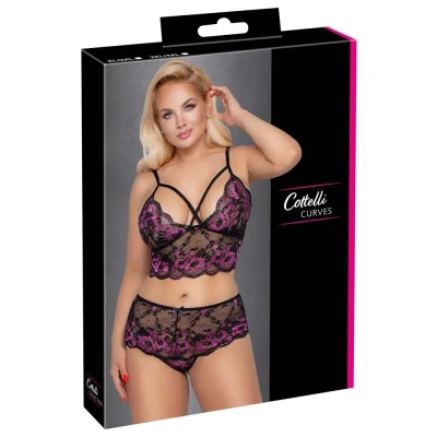 Biustonosz i majtki COTTELLI LINGERIE | Koronkowe, Eleganckie, Duże rozmiary