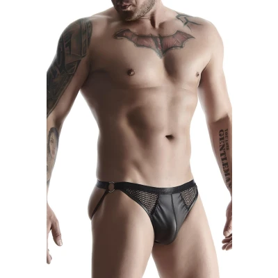 Jockstrap fetysz męski REGNES FETISH PLANET, wetlook, elastyczna kratka, BigBossEFFECT