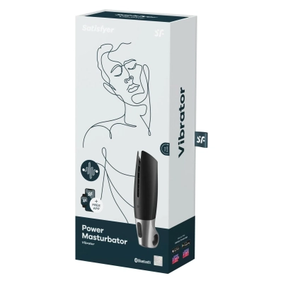 Masturbator Satisfyer Power – elastyczny, wodoodporny, 14 programów wibracji