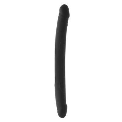 Dildo – Real Double Do, 42 cm, silikon medyczny, podwójna końcówka, czarny