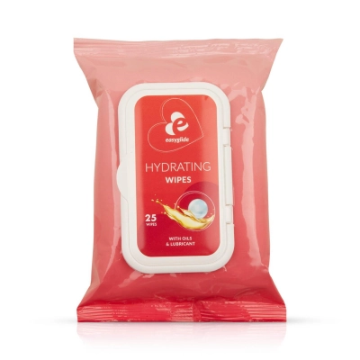 Chusteczki nawilżające intymne EasyGlide — 25 szt., oleje migdałowe i aloes