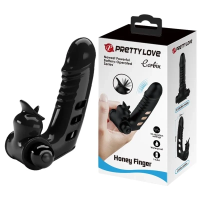 Wibrator palcowy - PRETTY LOVE Corbin, 10 funkcji wibracji, silikonowy