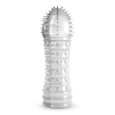 Nakładka na penisa Crushious - Dotted Sleeve, długość 15,5 cm, średnica 3,3 cm, TPE