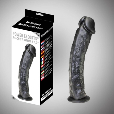 Dildo rotacyjne Rocket John – 28,5 cm, realistyczna tekstura, mocna przyssawka