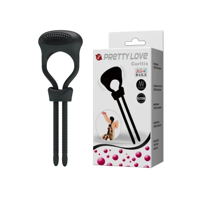 Pierścień na penisa PRETTY LOVE CURITIS z wibracjami, silikonowy, regulowany