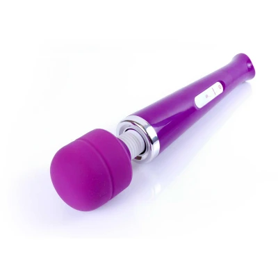Masażer Wand USB, Purple - Silikon/ABS, 10 Funkcji, Ergonomiczny Uchwyt