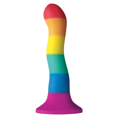 Dildo Wave 6 cali Pride Edition, silikonowy, wodoodporny, z przyssawką