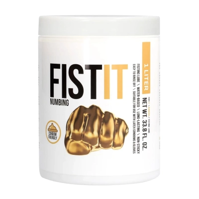 Lubrykant znieczulający Fist It, 1000 ml, na bazie wody, kompatybilny z prezerwatywami