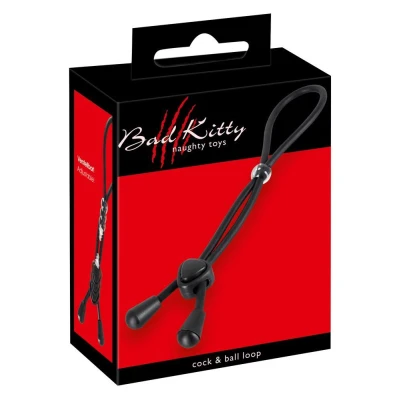 Pętla stymulująca do penisa BK, silikonowa, 38 cm, regulowane dopasowanie