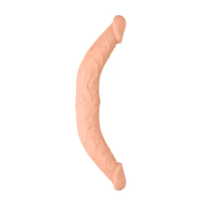 Dildo Double Dong - 36 cm, Skóra TPE, Realistyczny Kształt i Struktura