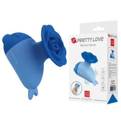 Mini wibrator PRETTY LOVE Dolphin - wodoodporny, silikoniczny, cichy