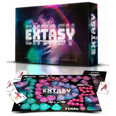 Gra planszowa erotyczna EXTASY - Zmysłowe poziomy, Intymne wyzwania, Namiętność