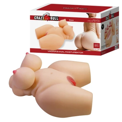 Masturbator analno-waginny Crazy Bull Grace, wysokość 37,5 cm, materiał TPR Masturbator analno-waginny Crazy Bull Grace, wysokość 37,5 cm, materiał TPR