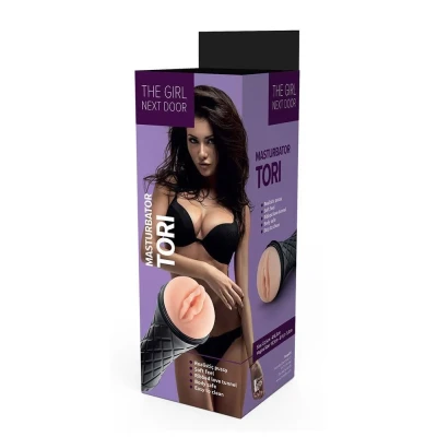 Masturbator TPE "Tori" z otwartym końcem, łatwe czyszczenie i regulacja ssania