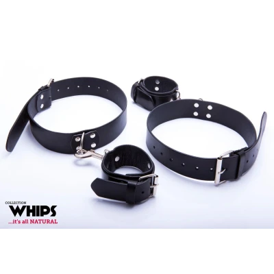 Kajdanki WHIPS - Skórzana uprząż dla mężczyzn, regulowane, wygodne w użyciu