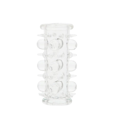 Nakładka przelotowa SILICONE SLEEVE – marka SILICONE, TPE, rozciągliwa, z wibrującymi koralikami