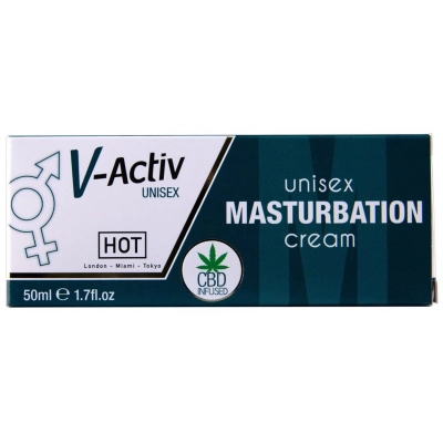 Krem do masturbacji V-Activ HOT CBD 50 ml — uniseks, stymulujący, lekko rozgrzewający