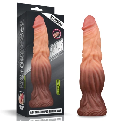 Dildo Nature Cock 9,5" z silikonu platynowego, realistyczna struktura, przyssawka