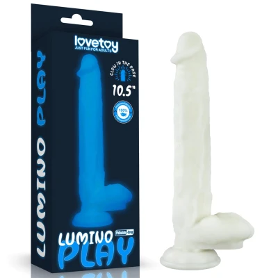 Dildo Lumino Play – Silikon, świecący w ciemności, realistyczna tekstura 10,5"