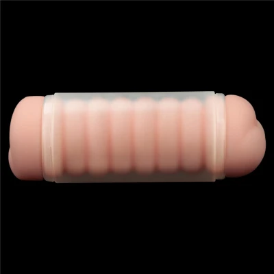 Masturbator dwustronny Virgin-Skin, 22,4 cm, materiał TPE, wibrujący