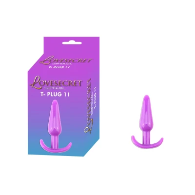 Korek analny Lovesecret Sensual LS20, 12,3 cm, elastyczny TPE, fioletowy