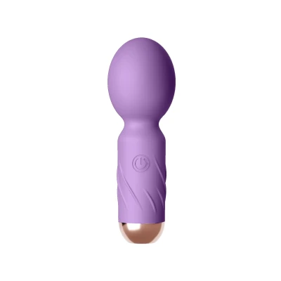 Masażer Mini - Cute Mini Wand Purple, 10 trybów wibracji, wodoodporny, silikonowy