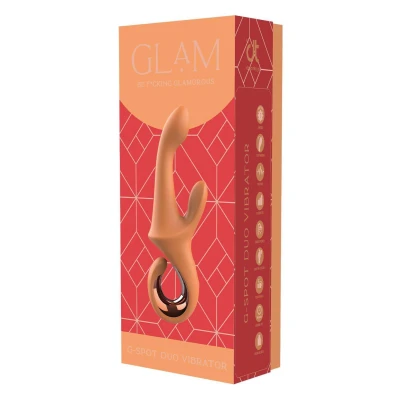Wibrator duo Glam G-Spot, 3 silniki, wodoodporny, silikon klasy medycznej