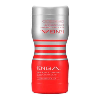 Masturbator podwójny - 15 cm długości, rozciągliwy, TPE