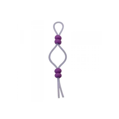 Pierścień do penisa Toyz4Lovers - W pełni regulowany, silikonowy, z 4 koralikami