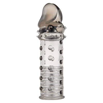 Nasadka na penisa TPE Power Stud, 15.5 cm, elastyczna, pogrubiająca