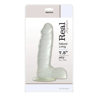 Dildo REAL RAPTURE 7.5" - PVC, elastyczny, realistyczne żyłki