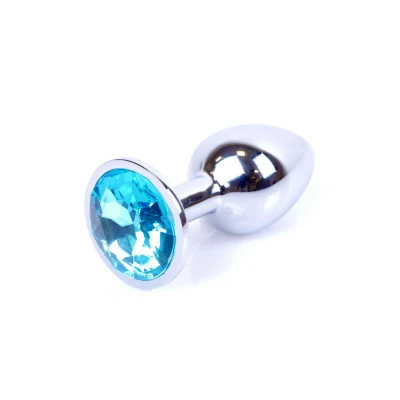 Korek analny – Jewellery Silver PLUG, stal nierdzewna, kryształ, 2,7 cm średnicy