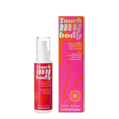 Fluid do masażu i lubrykant TOUCH MY BODY - Kwiat Wiśni 100ml, Wegetariański, Dermatologicznie badany