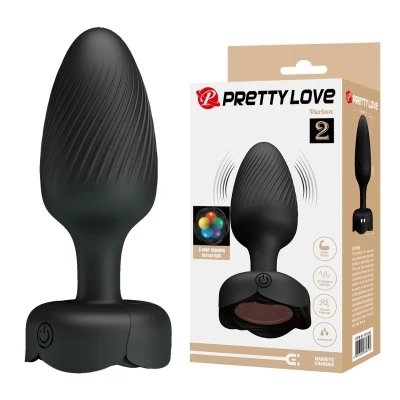 Korek analny PRETTY LOVE Varian - 10 wibracji, silikonowy, wodoodporny, LED
