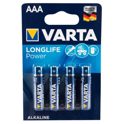 Bateria AAA (R03) Varta Longlife 1,5 V 4 szt. — długotrwałe zasilanie, przyjazne środowisku