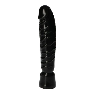 Dildo włoski - Czarny, 21,5 cm, realistyczny z ergonomicznym uchwytem