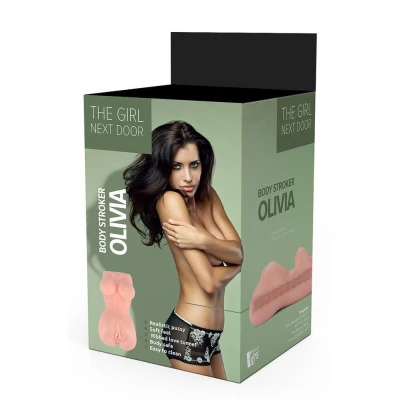 Stymulator ciała Olivia TPE, otwarty koniec, realistyczna tekstura, długość 17 cm