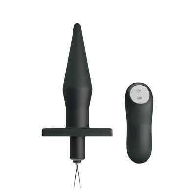 Korek analny BAILE - Silikon, 20 funkcji wibracji, Pilot zdalnego sterowania