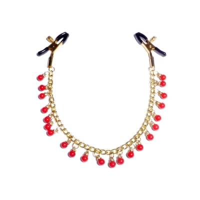 Zaciski do stymulacji sutków - Ekskluzywna Seria No.15, regulowana siła, metal + guma