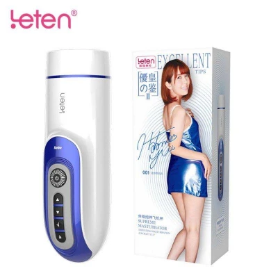 Masażer męski Leten, automatyczny ruch góra-dół, silikonowy rękaw, 27.1 cm