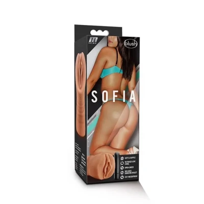 Stroker M for Men Sofia Mocha z wibracją, materiał TPE, otwarty design