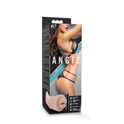 Wibrator masturbator M For Men ANGIE – TPE, wodoodporny, otwarty koniec, wibracja