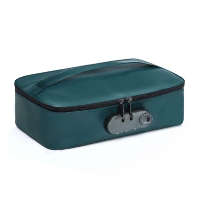 Pudełko do przechowywania zabawek erotycznych DORCEL DISCREET BOX LUXURY GREEN, duża pojemność, zamek szyfrowy