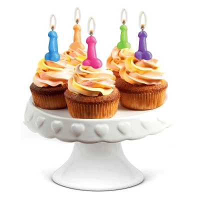 Świeczki imprezowe Super Fun – 6 kolorowych świeczek w kształcie penisa, idealne na imprezy