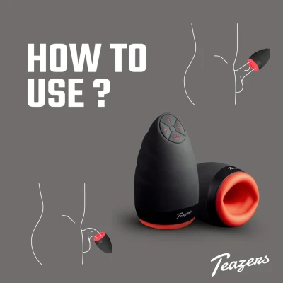 Masturbator Teazers - Wibrujący, Rozgrzewający, 9 Ustawień Wibracji, Silikonowy